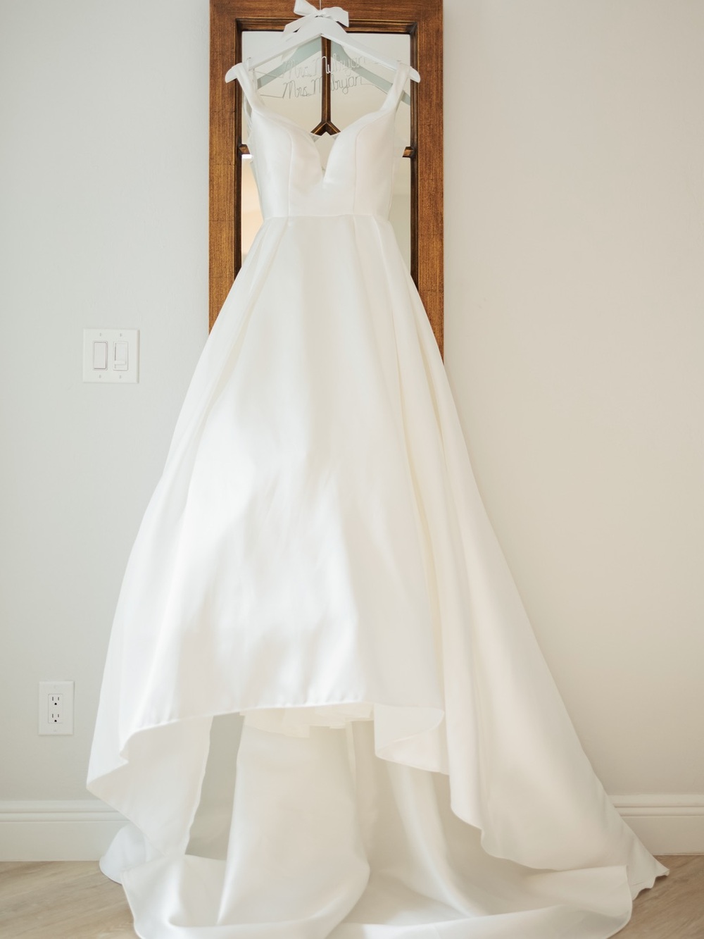 White Satin Bridal Gown Dress -